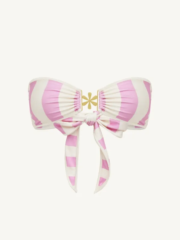 Emma Bikini Top - Hydrangea Pink Stripe made by Asta Resort
