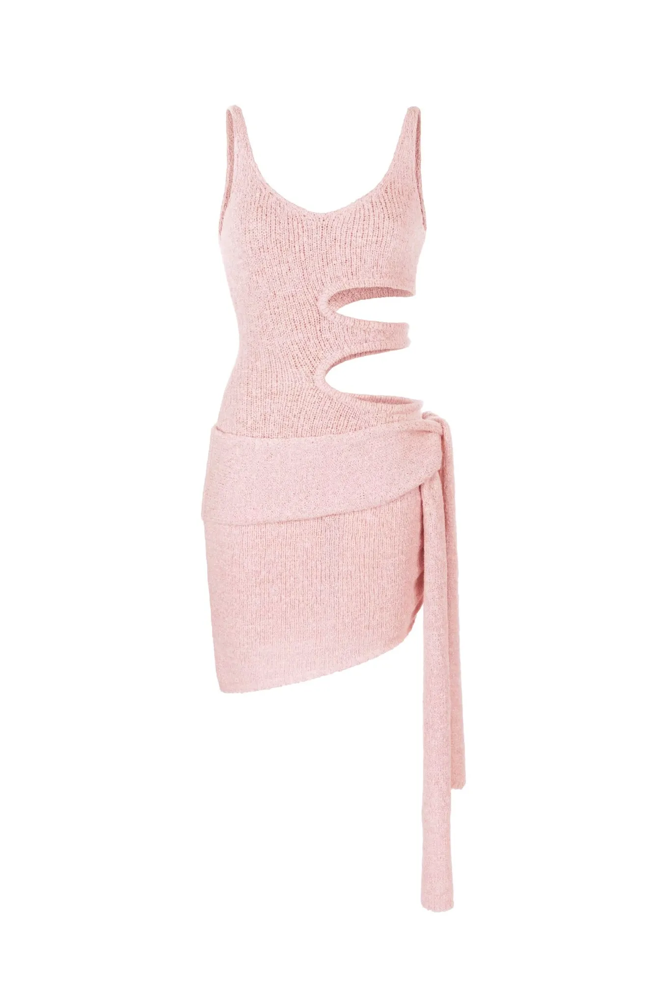 Allegra Mini Dress in Merino Alpaca - Blush Glitter sold by Asta Resort