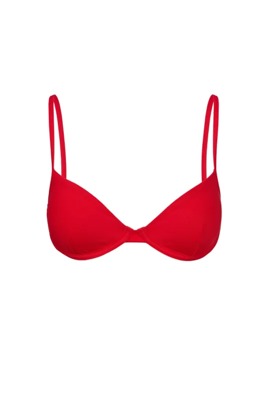 Tiffany Bikini Top - Cherry Red sold by Asta Resort