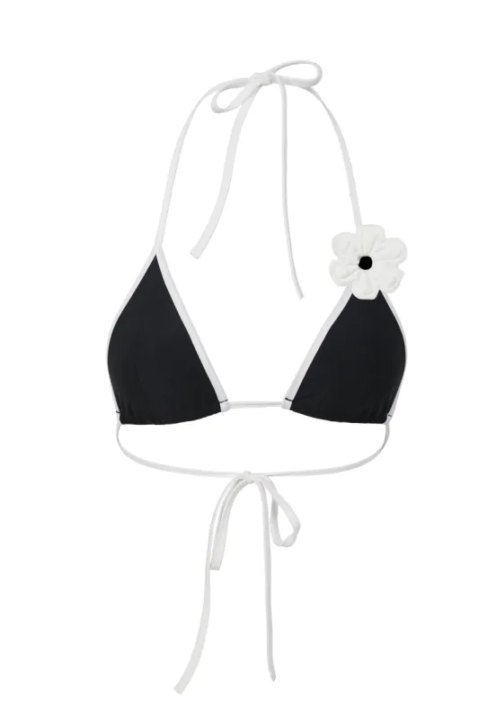 Ava Tri Bikini Top - Black sold by Asta Resort