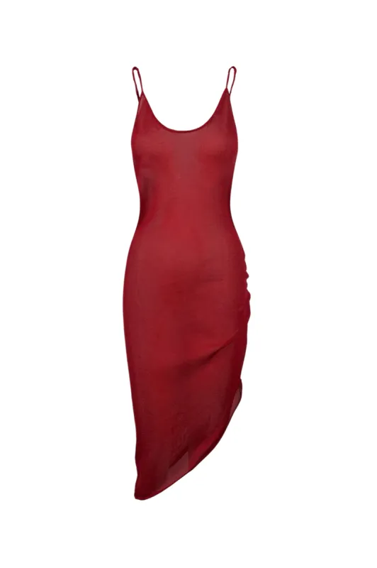 Lily Dress - Rose Red sold by Asta Resort