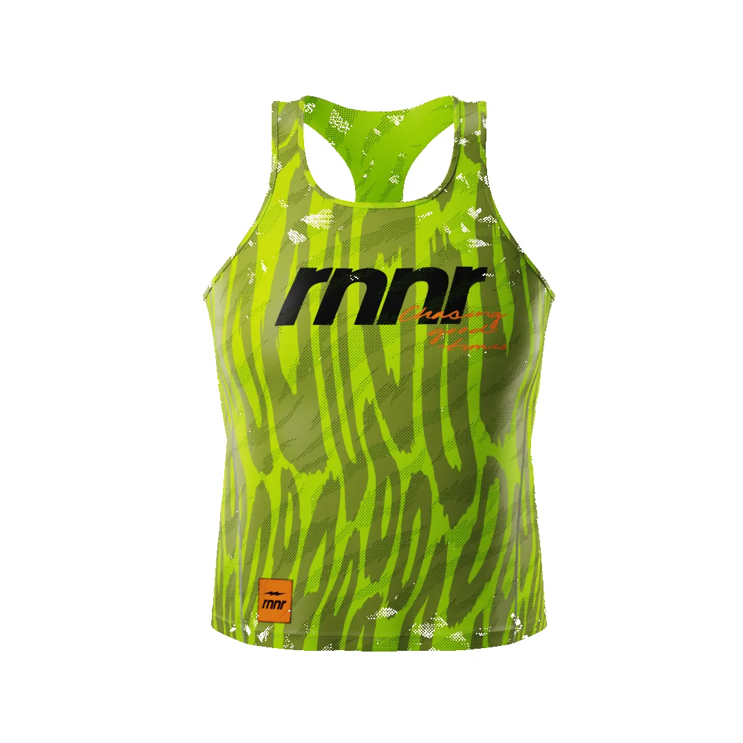 All Out Singlet Women's CROPPED-Drippy Cheetah Green sold by rnnr