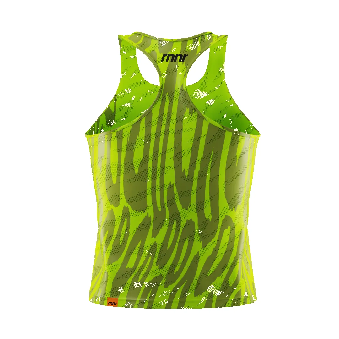 All Out Singlet Women's CROPPED-Drippy Cheetah Green sold by rnnr product image thumbnail 2