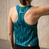 All Out Singlet Women's CROPPED-Drippy Cheetah Teal sold by rnnr