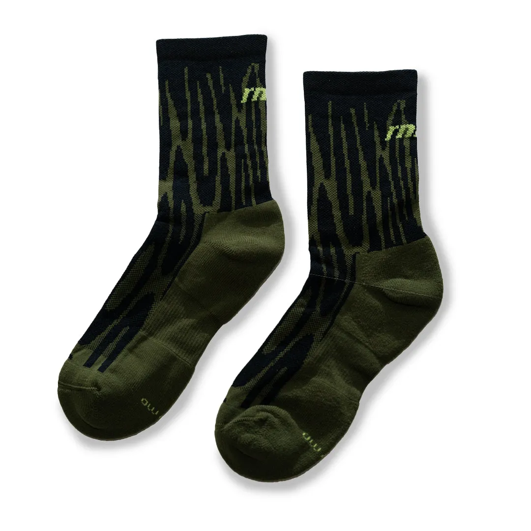 Marathon Crew Sock: Drippy Cheetah Green sold by rnnr