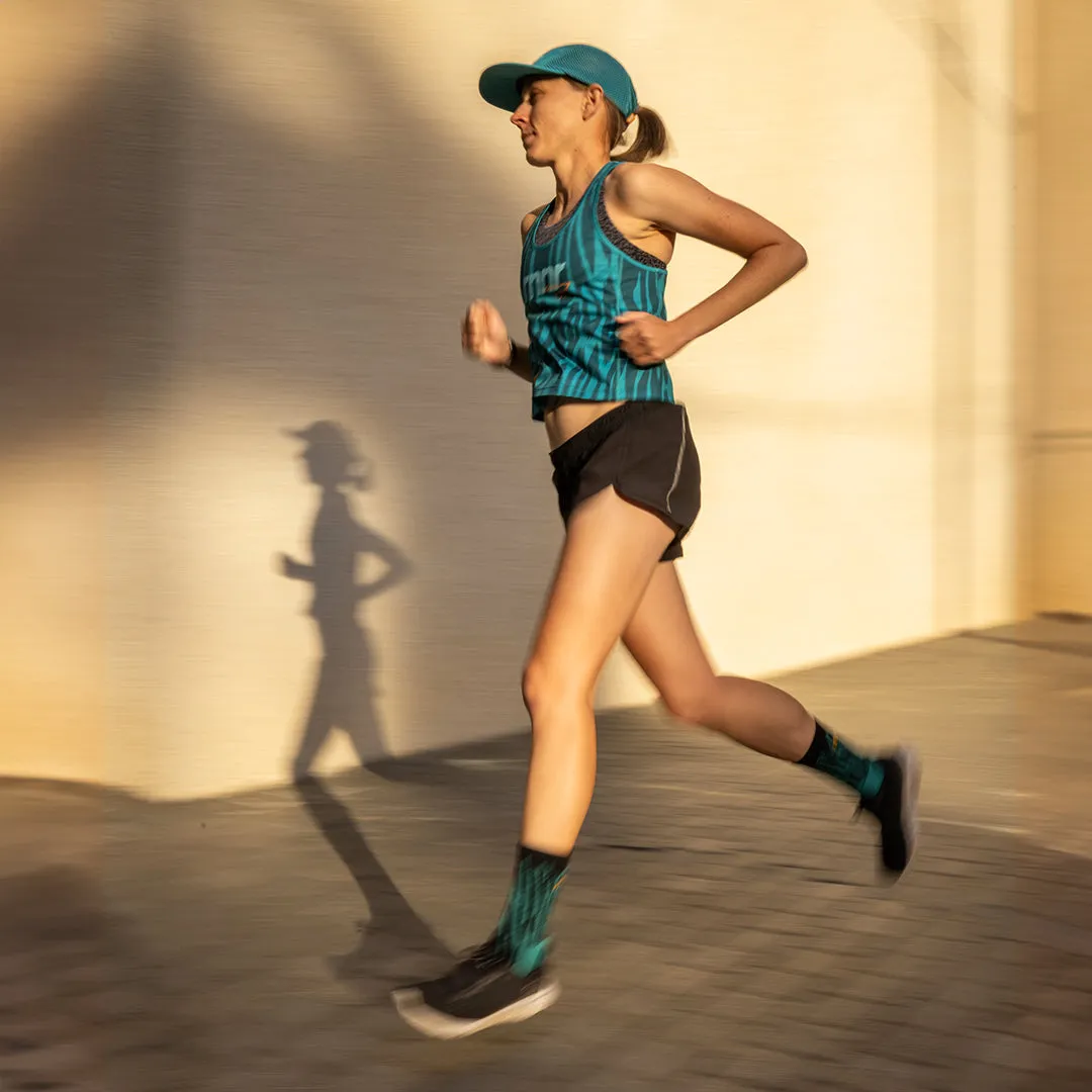 Marathon Crew Sock: Drippy Cheetah Teal sold by rnnr product image thumbnail 3