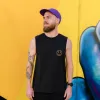 Men's Muscle Tee- Jet Black sold by rnnr