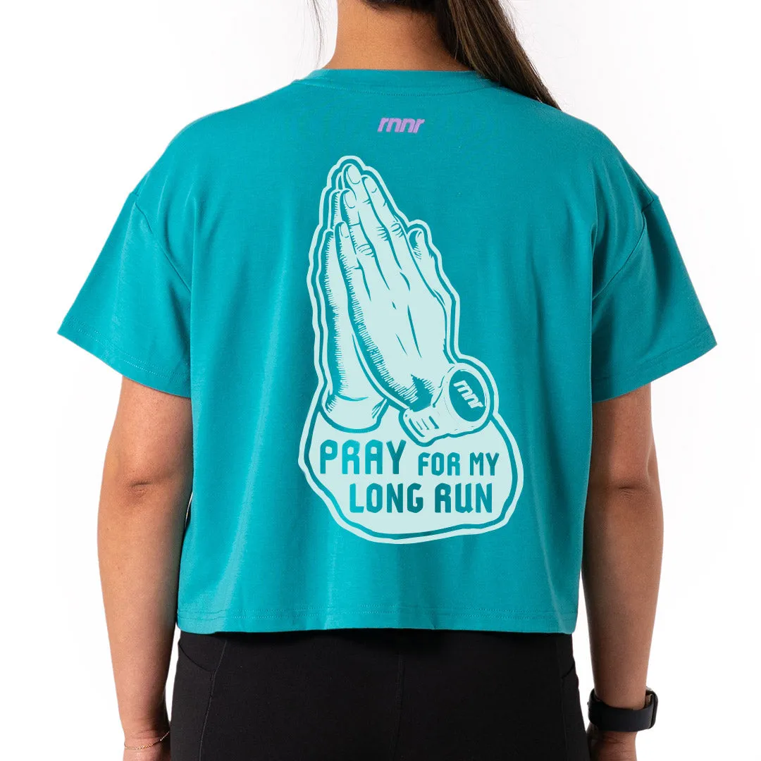 Women's Running Tee: Pray For My Long Run sold by rnnr