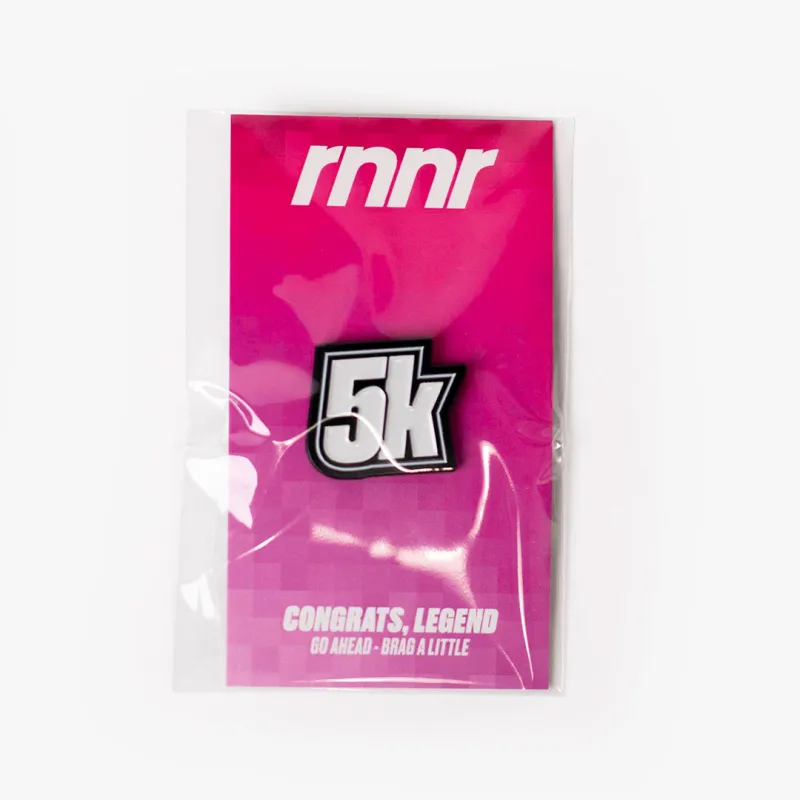 Distance Enamel Pin 5k sold by rnnr