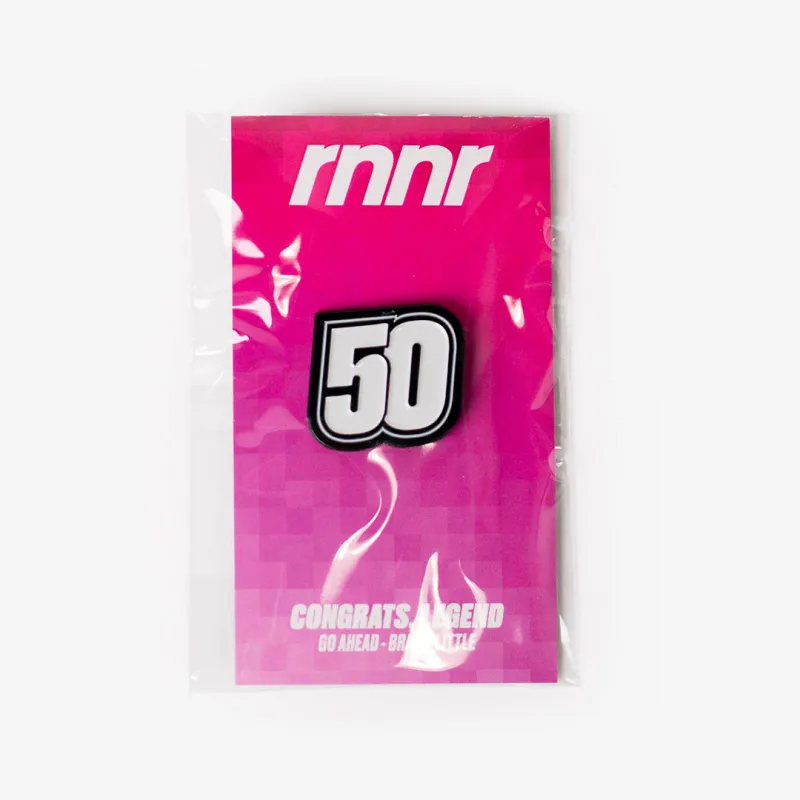 Distance Enamel Pin 50M sold by rnnr