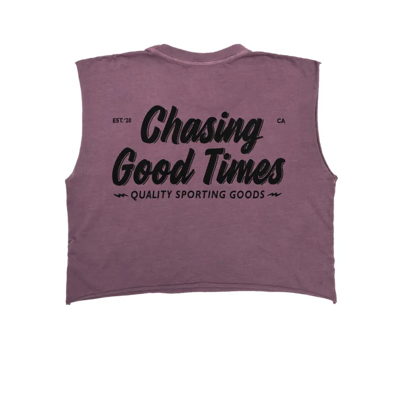 Muscle Tee Cropped - Chasing Good Times made by rnnr