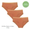 Organic Cotton Mid-Rise Hipster in Spice 3-Pack sold by Knickey