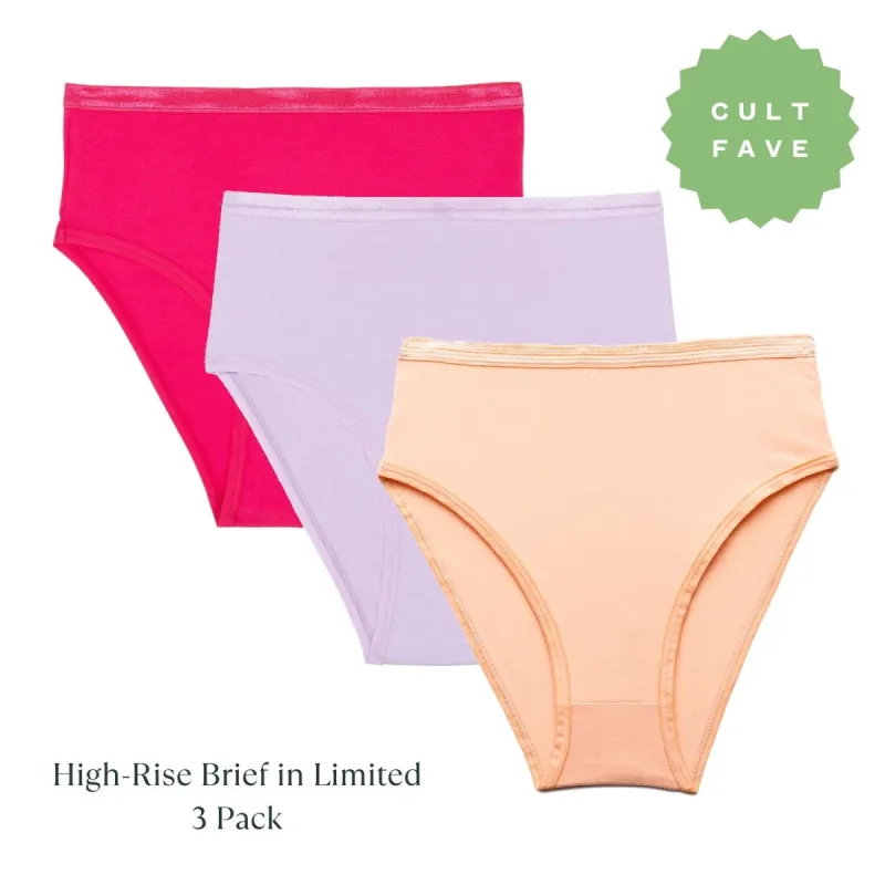 High-Rise Brief in 3 Limited Colors Bundle sold by Knickey