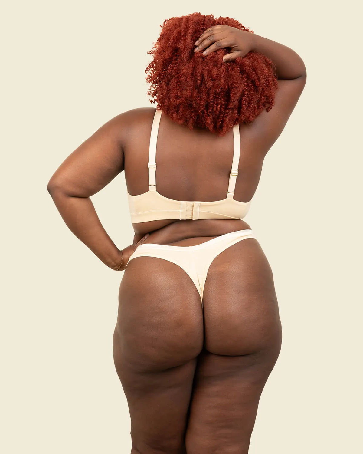 Organic Cotton Low-Rise Thong in Wheat 3-Pack sold by Knickey product image thumbnail 3