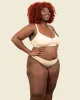 Organic Cotton Low-Rise Thong in Wheat 3-Pack sold by Knickey