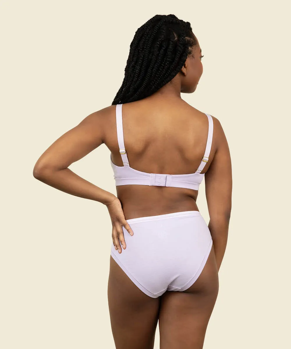 Organic Cotton Mid-Rise Bikini in Petal 3-Pack sold by Knickey product image thumbnail 2