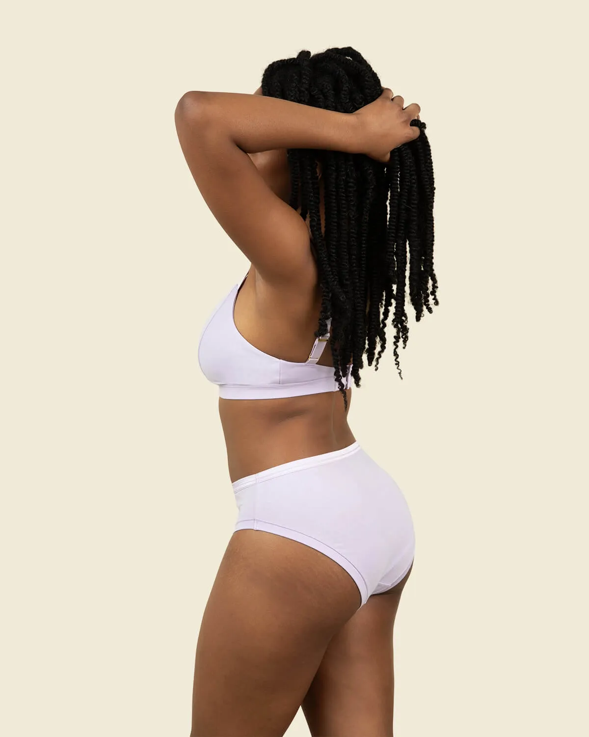 Organic Cotton Mid-Rise Bikini in Petal 3-Pack sold by Knickey product image thumbnail 5