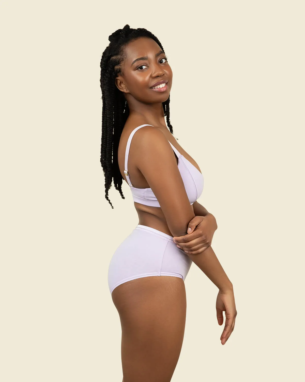 Organic Cotton Mid-Rise Brief in Petal 3-Pack sold by Knickey product image thumbnail 2