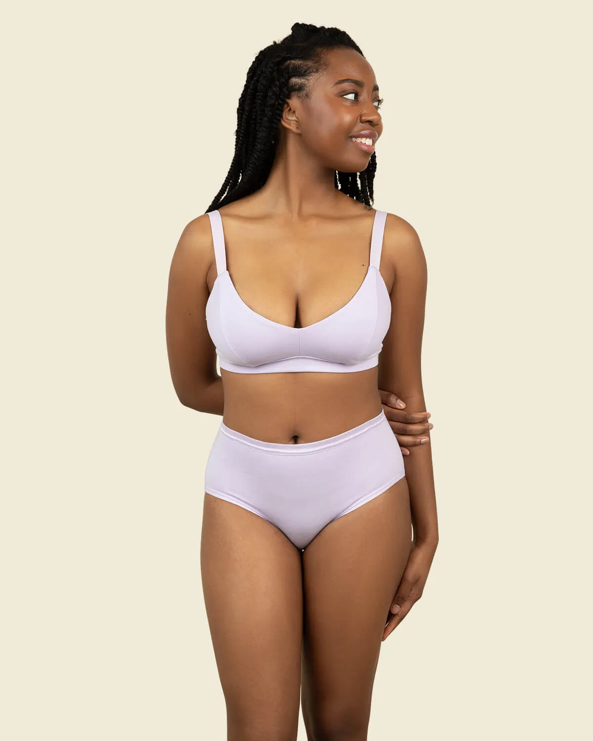 Organic Cotton Mid-Rise Brief in Petal 3-Pack sold by Knickey product image thumbnail 4