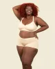 Organic Cotton Triangle Soft Bra in Carbon + Wheat 2 Pack sold by Knickey