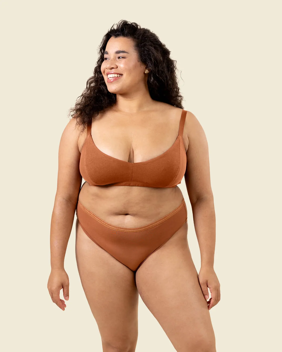 Organic Cotton Mid-Rise Bikini in Spice 3-Pack sold by Knickey product image thumbnail 4