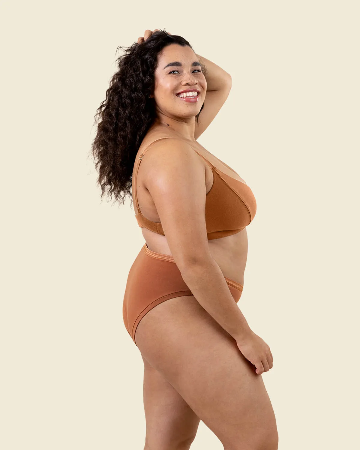 Organic Cotton Mid-Rise Bikini in Spice 3-Pack sold by Knickey product image thumbnail 5