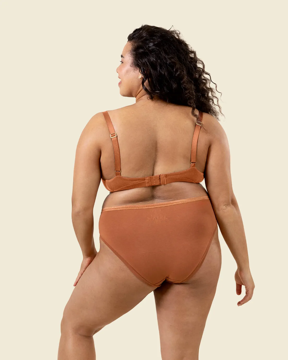 Organic Cotton Mid-Rise Bikini in Spice 3-Pack sold by Knickey product image thumbnail 2