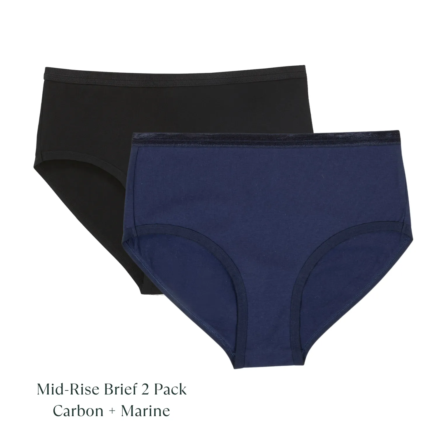 Organic Cotton Mid-Rise Brief in Carbon & Marine 2-Pack sold by Knickey