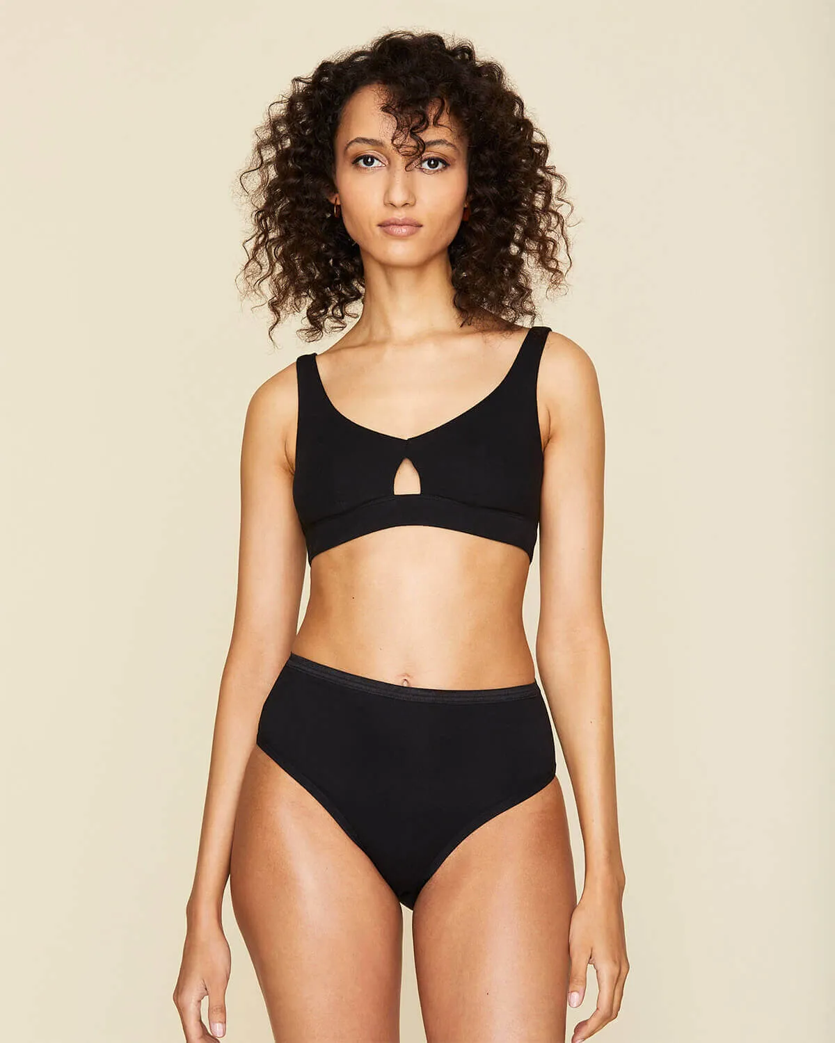 Organic Cotton High-Rise Brief in Carbon & Cacao 2-Pack sold by Knickey product image thumbnail 2