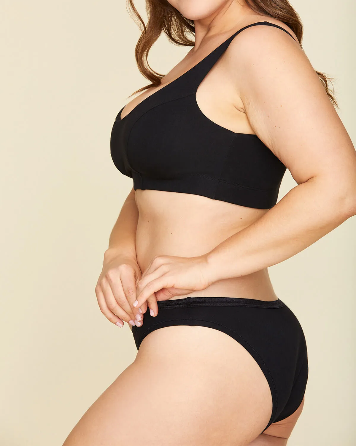 Organic Cotton Low-Rise Bikini in Carbon 3-Pack sold by Knickey product image thumbnail 4