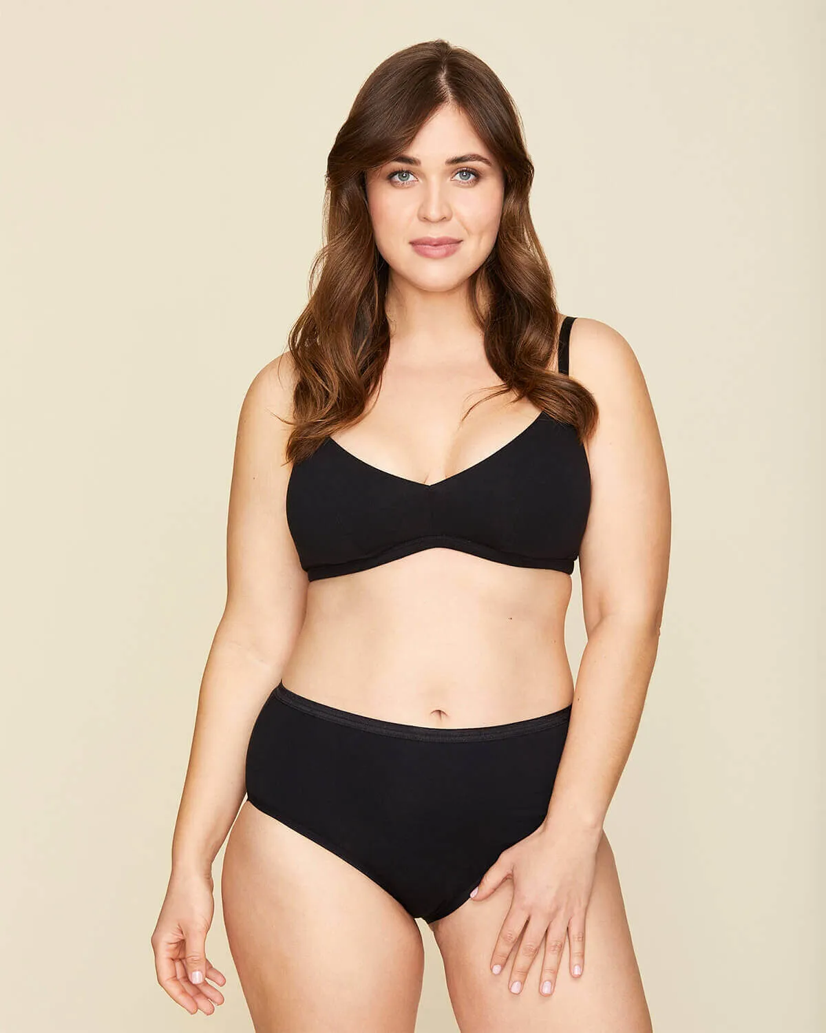 Organic Cotton Mid-Rise Brief in Carbon & Wheat 2-Pack sold by Knickey product image thumbnail 2