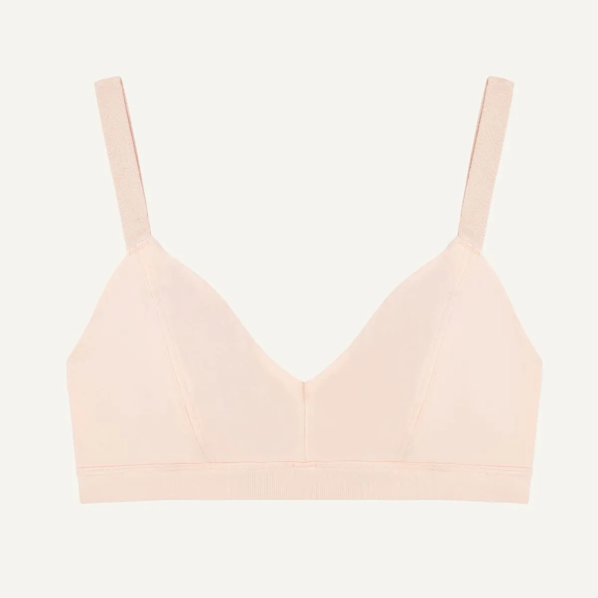 Organic Cotton Triangle Soft Bra in Quartz sold by Knickey