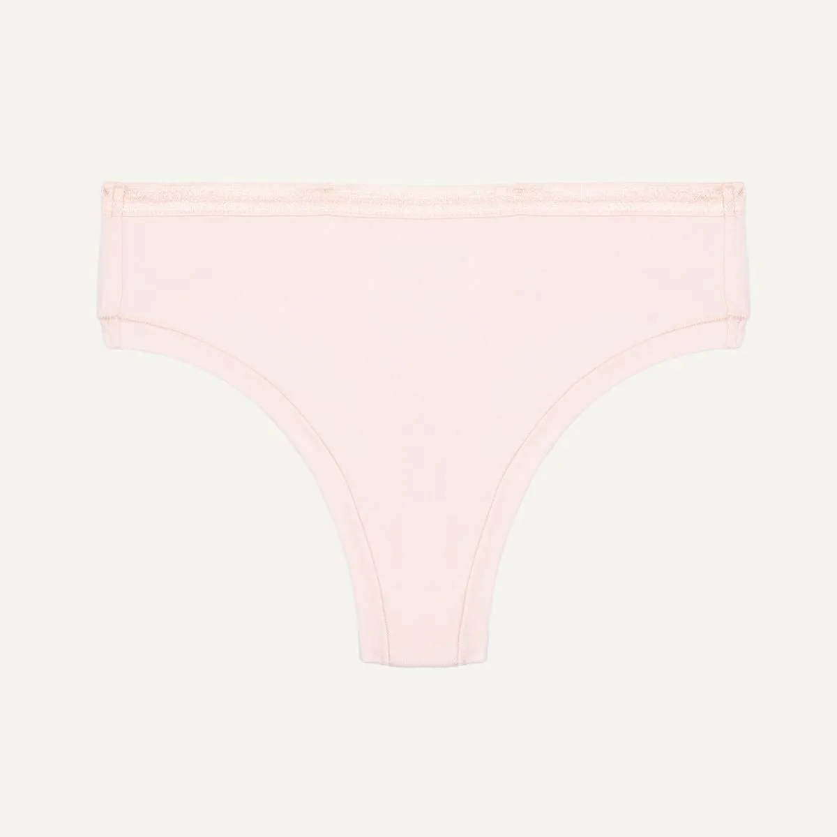 Organic Cotton Mid-Rise Thong in Quartz sold by Knickey
