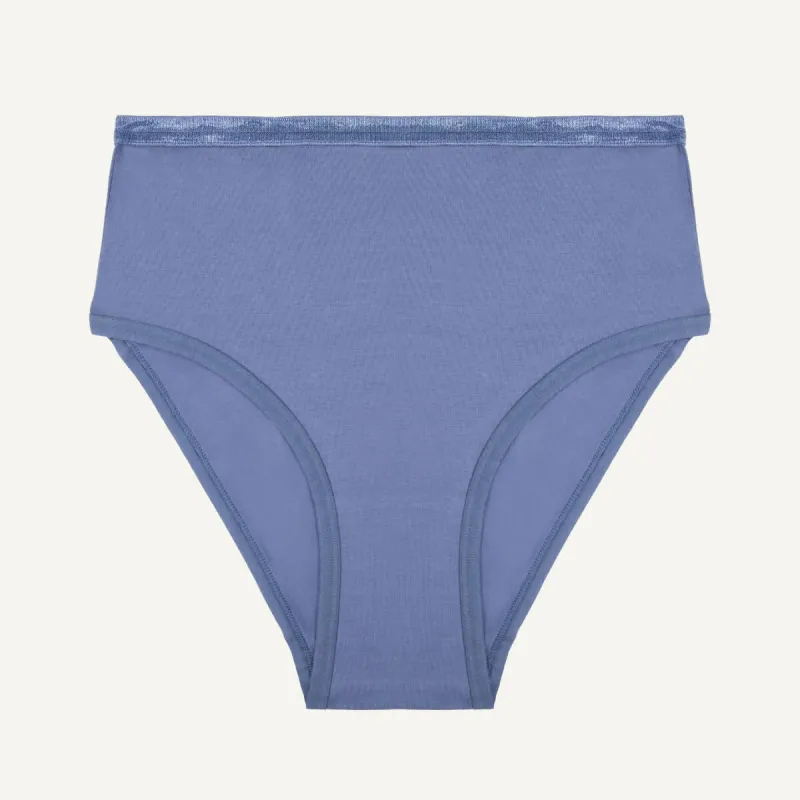 Organic Cotton High-Rise Brief in Gale sold by Knickey