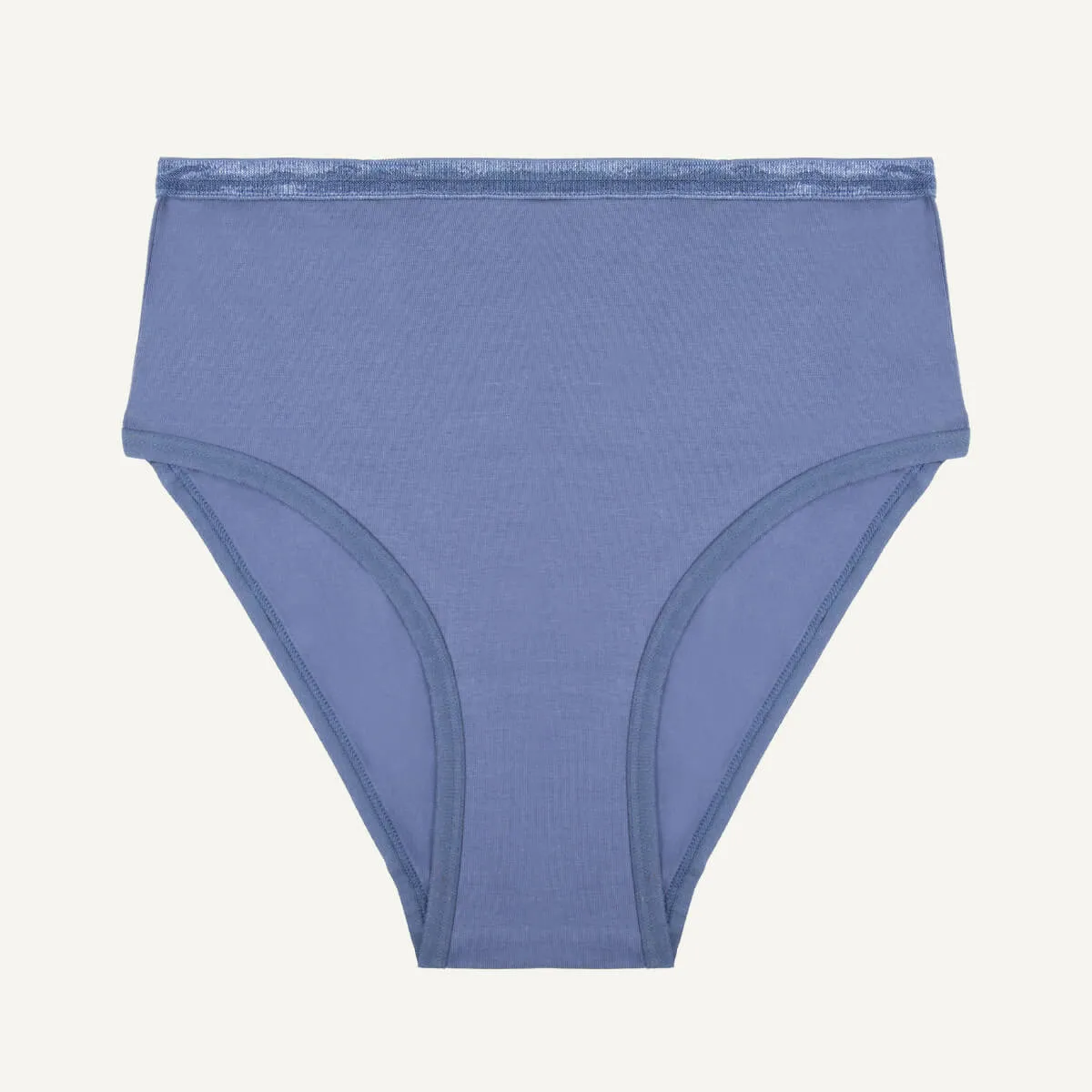 Organic Cotton High-Rise Brief in Gale sold by Knickey