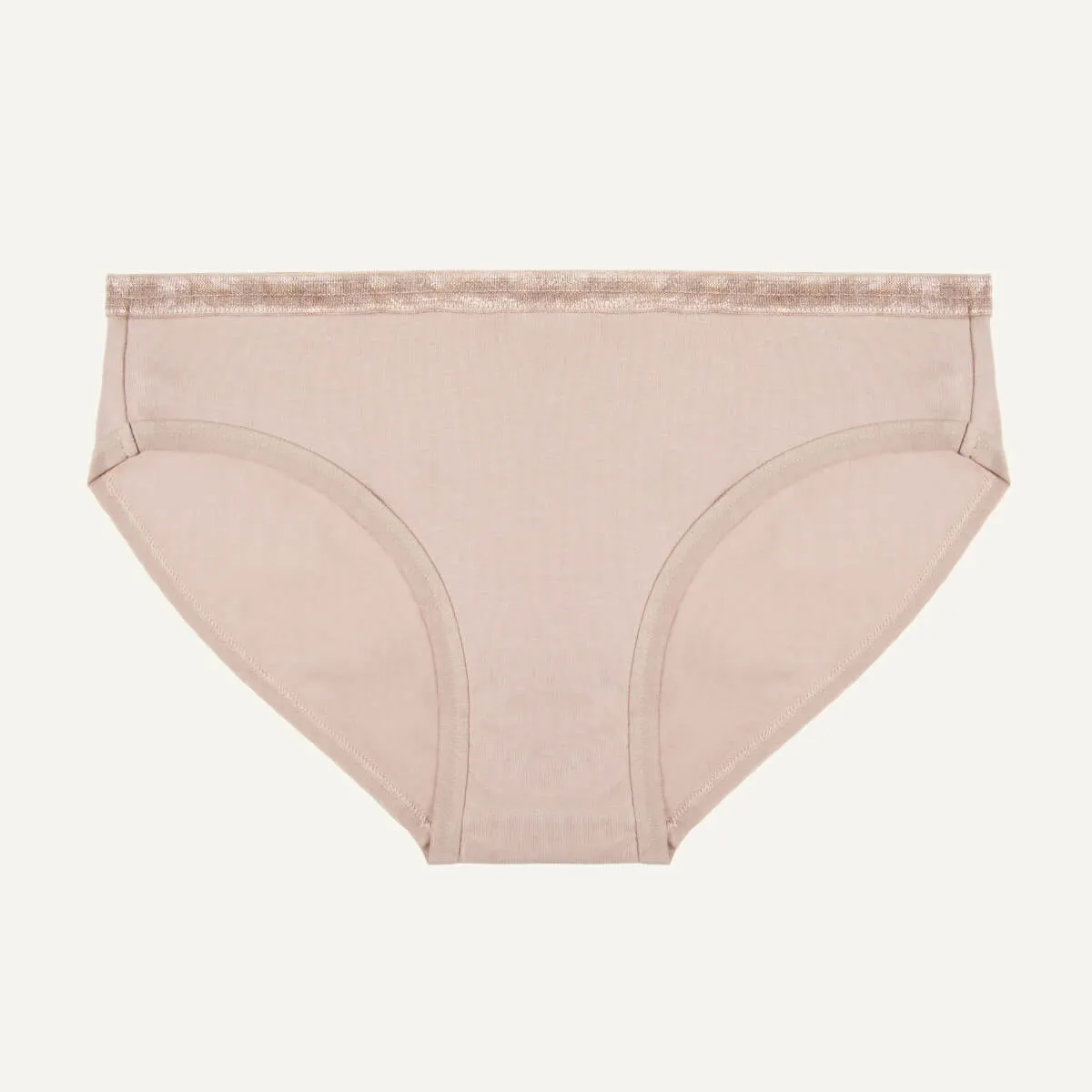 Organic Cotton Low-Rise Brief in Stone sold by Knickey