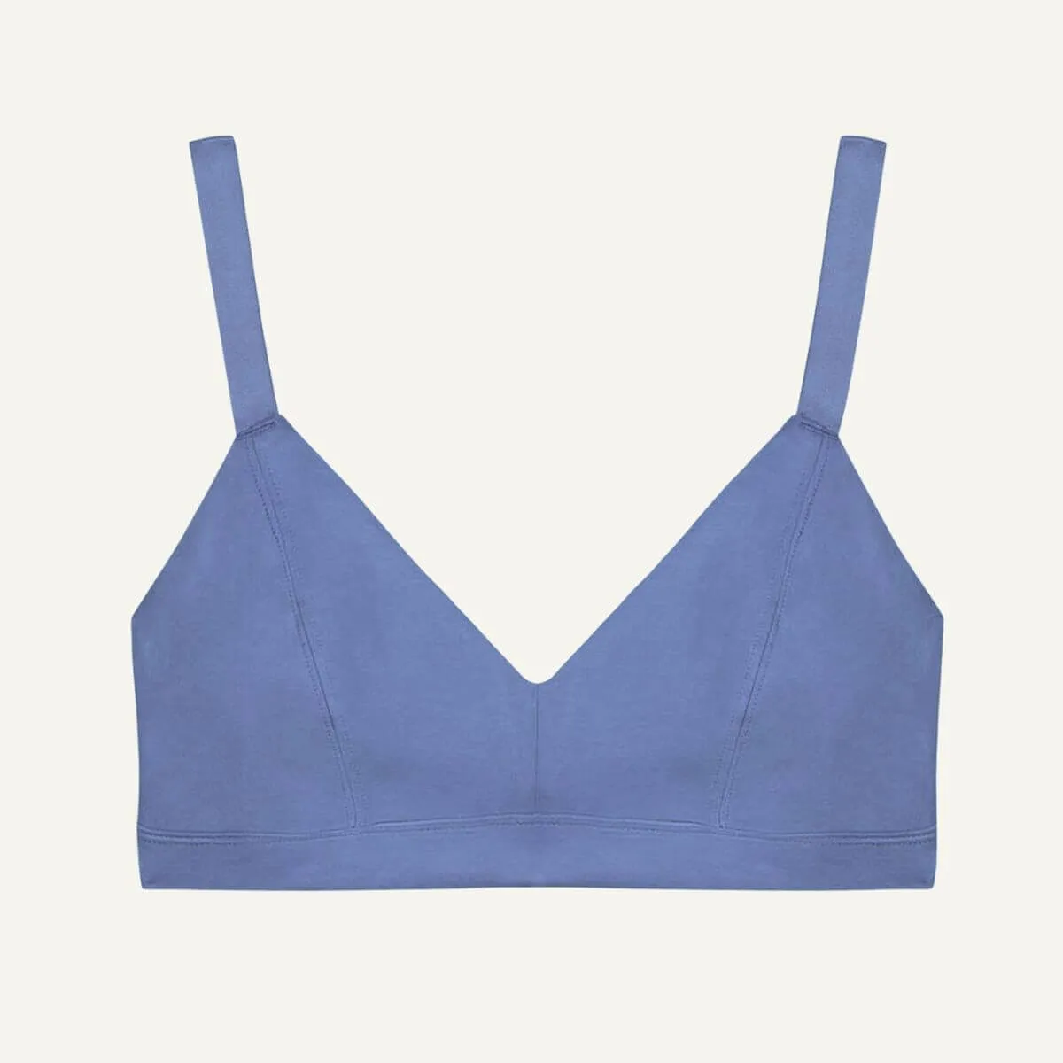 Organic Cotton Triangle Soft Bra in Gale sold by Knickey