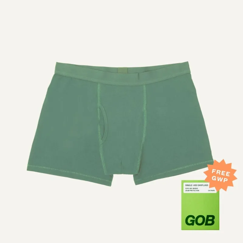 Organic Cotton Men's Boxer Brief in Willow made by Subset
