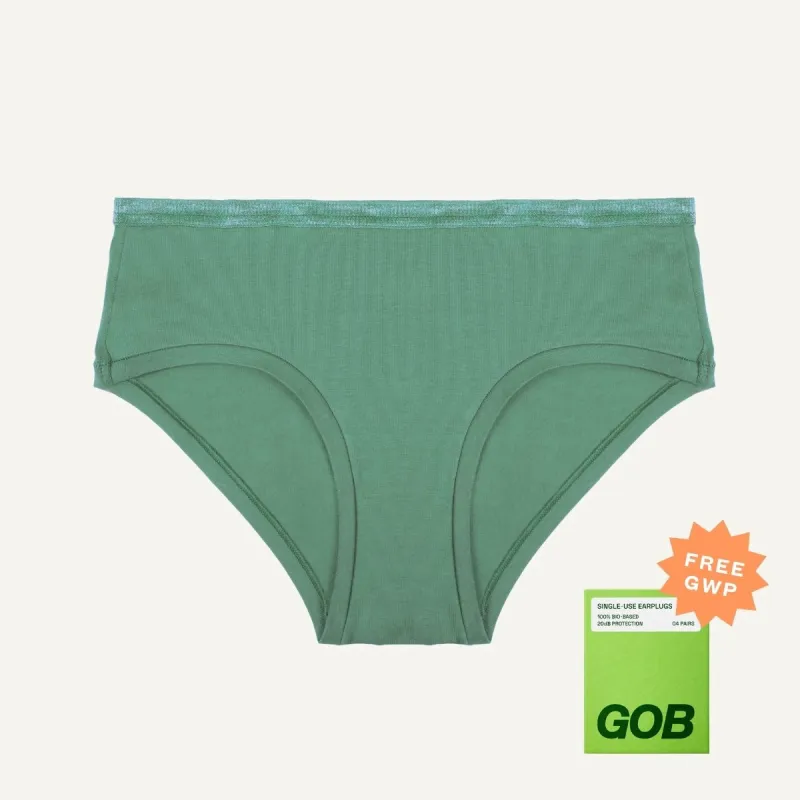 Organic Cotton Mid-Rise Hipster in Willow made by Subset