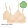 Organic Cotton Triangle Soft Bra in Wheat 2-Pack sold by Knickey