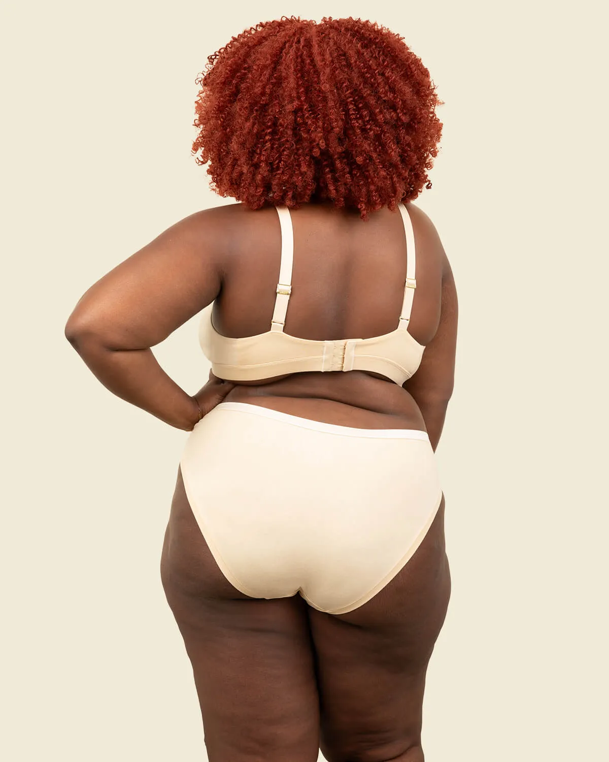 Organic Cotton Mid-Rise Bikini in Wheat 3-Pack sold by Knickey product image thumbnail 4