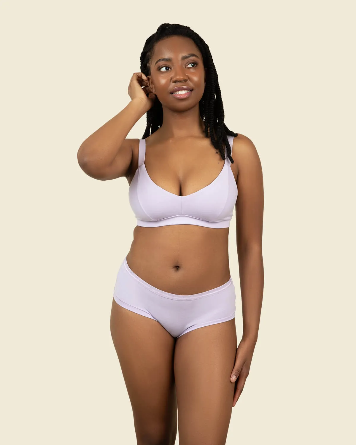 Organic Cotton Mid-Rise Hipster in Petal 3-Pack sold by Knickey product image thumbnail 4