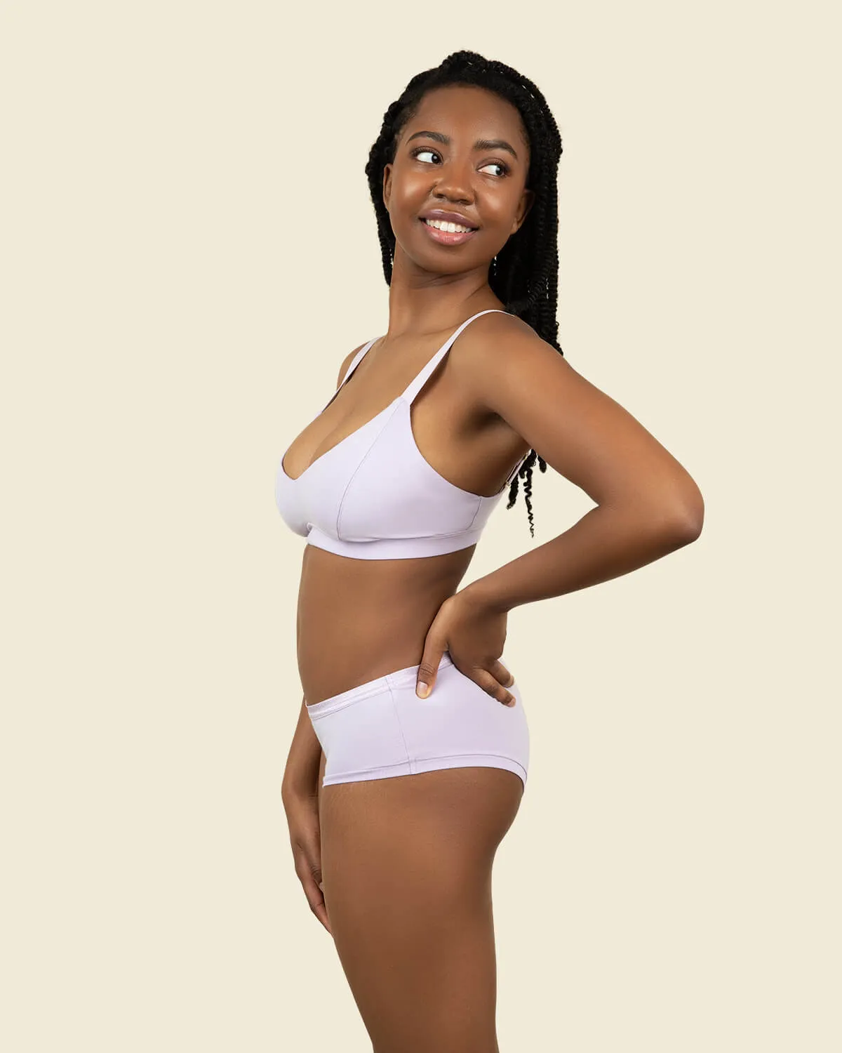 Organic Cotton Mid-Rise Hipster in Petal 3-Pack sold by Knickey product image thumbnail 5