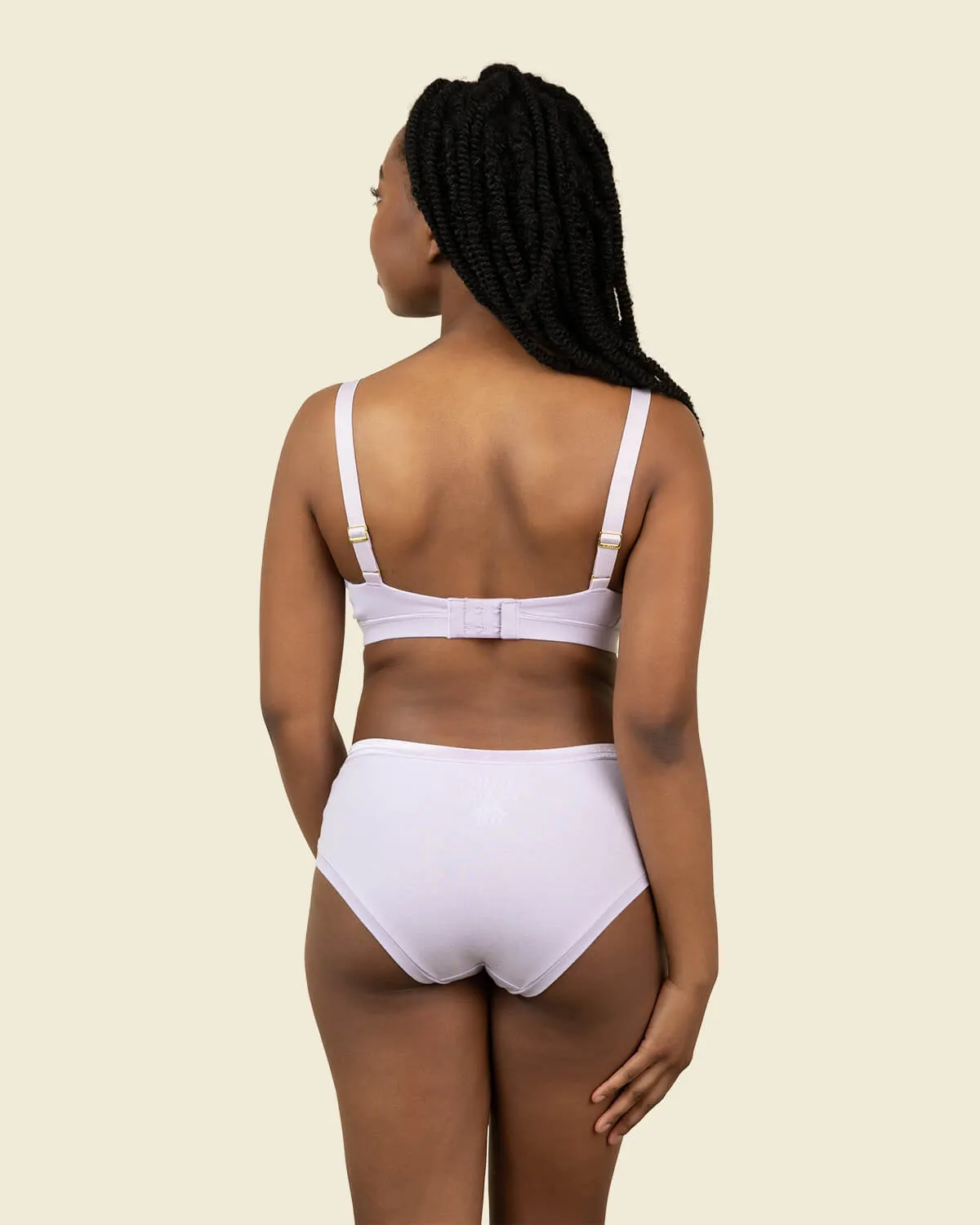 Organic Cotton Mid-Rise Hipster in Petal 3-Pack sold by Knickey product image thumbnail 3