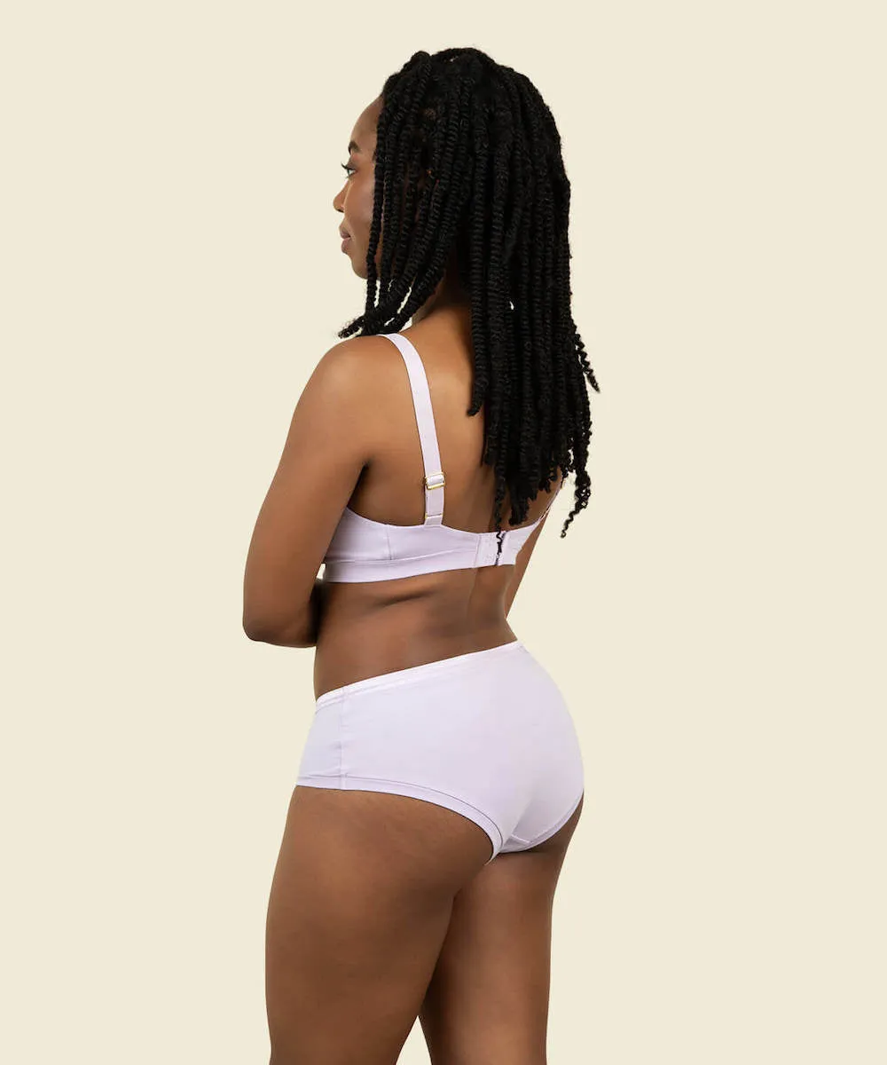 Organic Cotton Mid-Rise Hipster in Petal 3-Pack sold by Knickey product image thumbnail 2