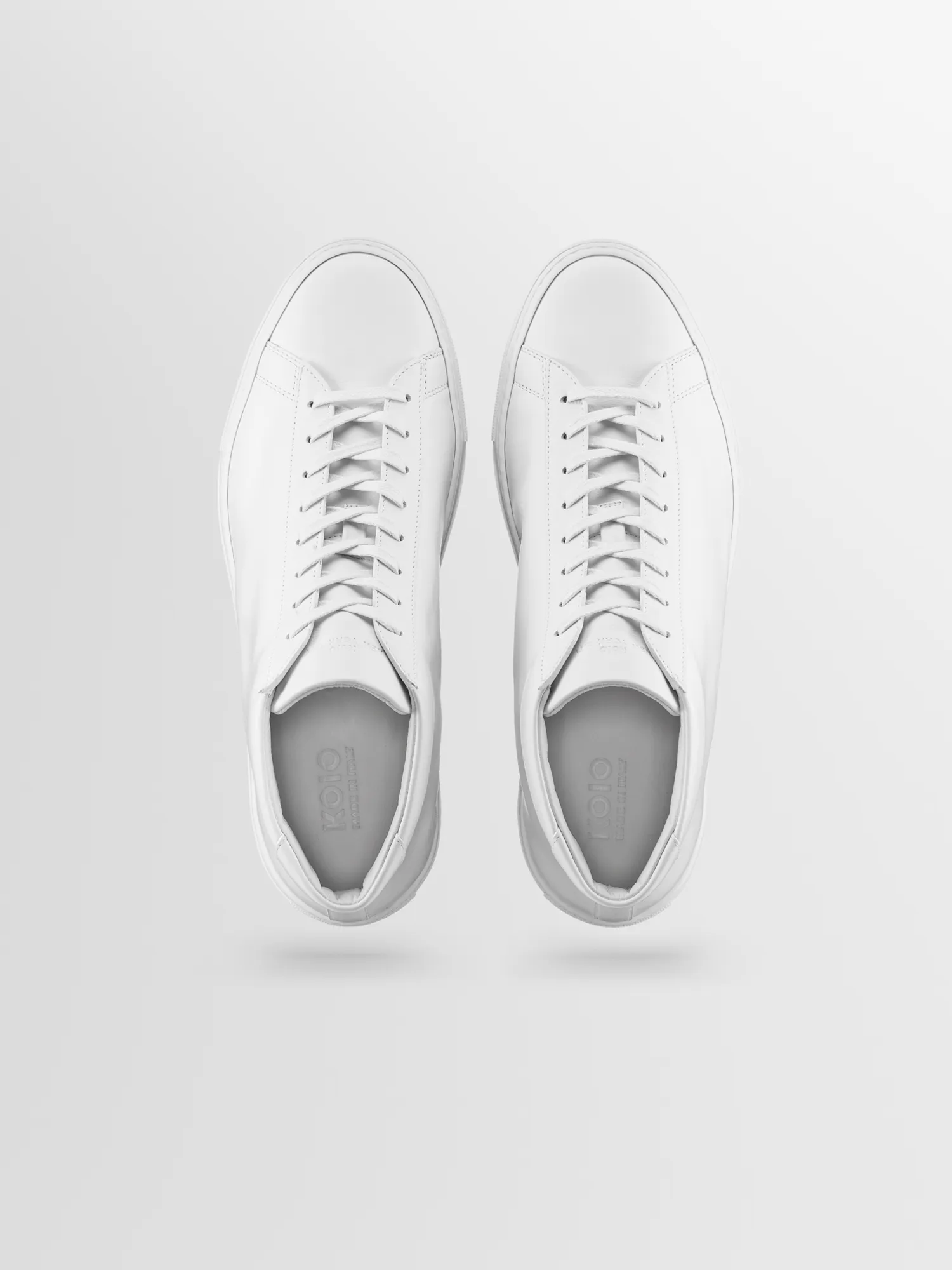 Capri Mid Leather Sneaker in Triple White sold by Koio product image thumbnail 3