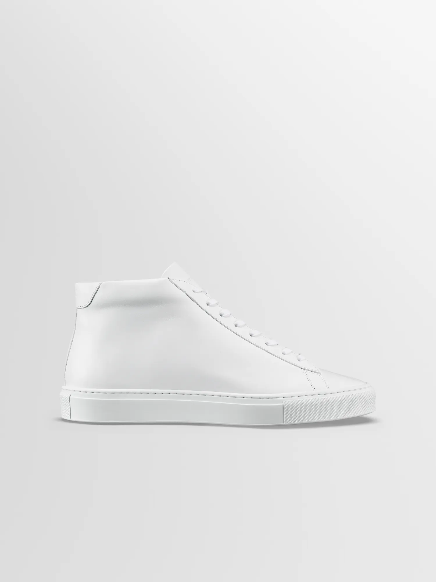 Capri Mid Leather Sneaker in Triple White sold by Koio