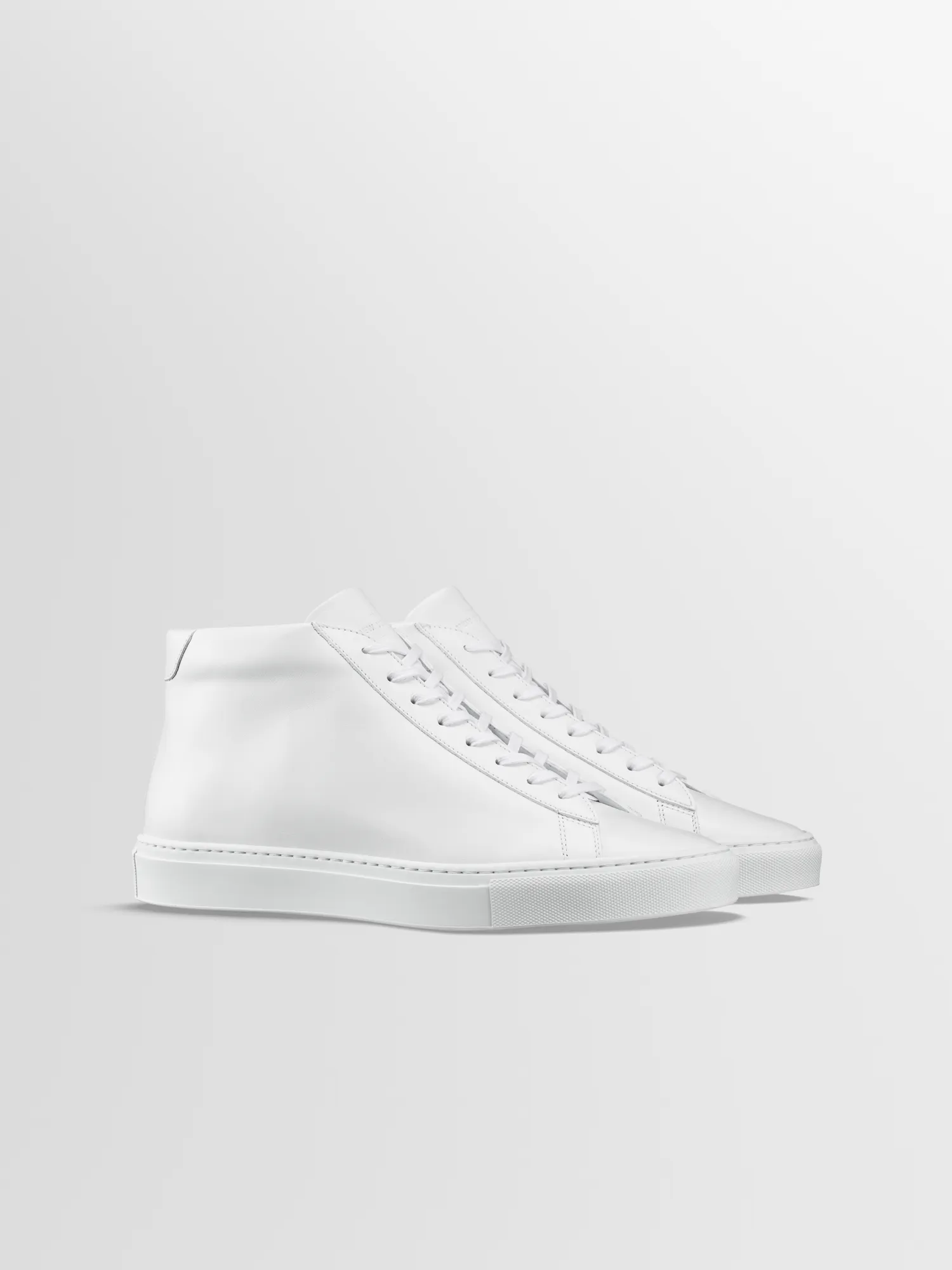 Capri Mid Leather Sneaker in Triple White sold by Koio product image thumbnail 2