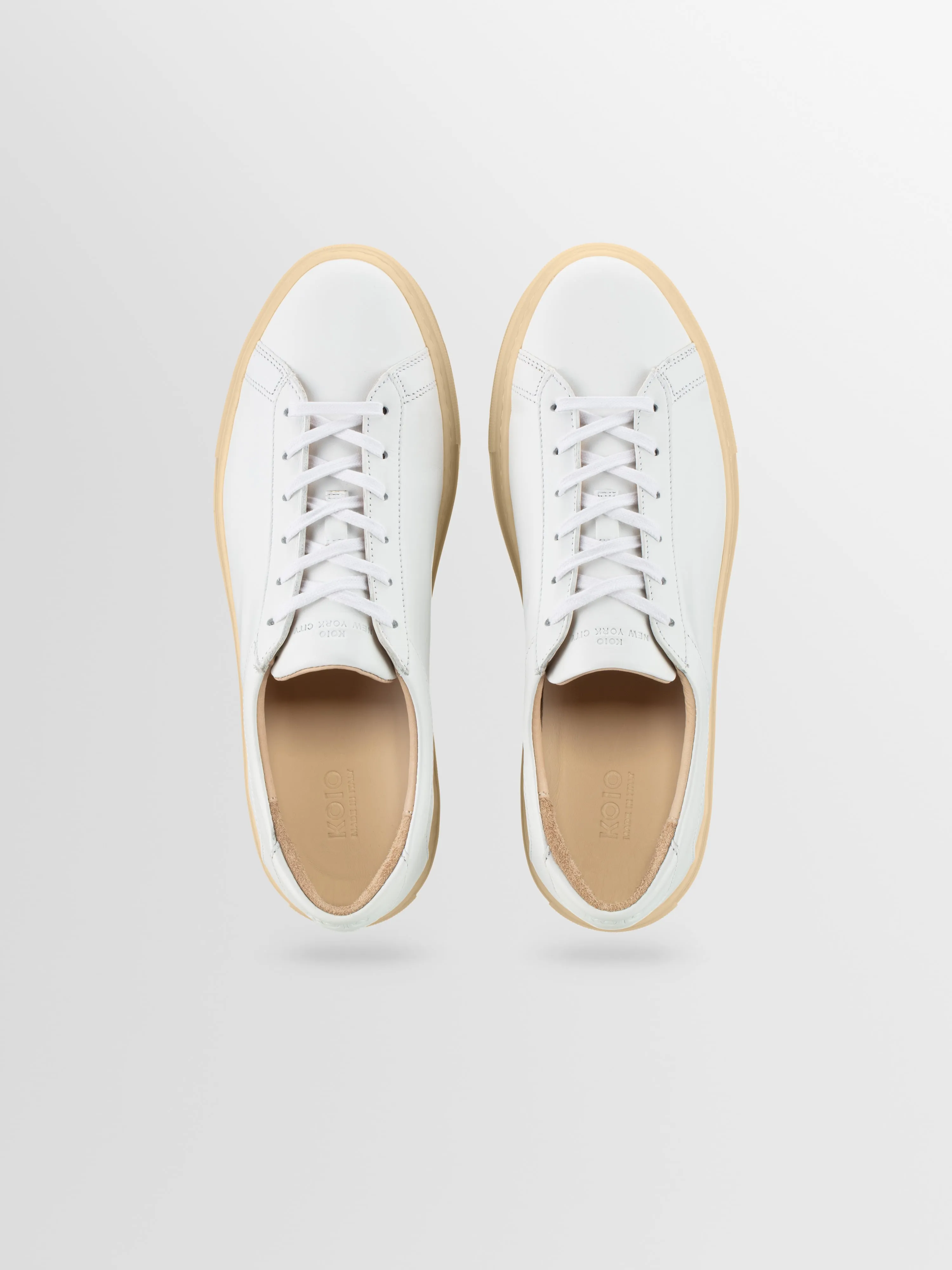 Capri Leather Sneaker in White Light Gum sold by Koio product image thumbnail 3