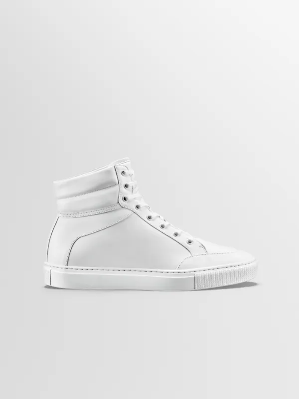 Primo Leather Sneaker in Triple White sold by Koio